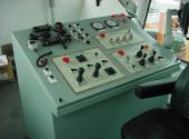 This picture shows control panels that are mounted into the clients primary control panels. They are used in a Cutter Head Dredge. We supplied pre-assembled, pre-wired panels to the primary consoles panel builder.